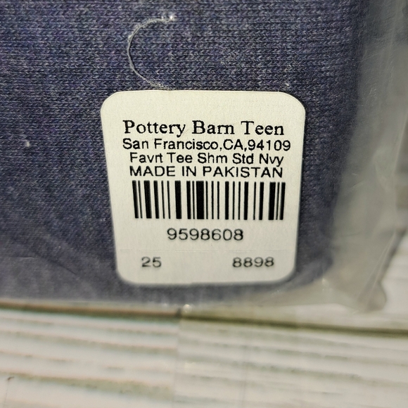 PB Teen Blue 100%Cotton Envelope Style 2Pillow Standard Favorite Tee Shams NIP - Picture 9 of 10